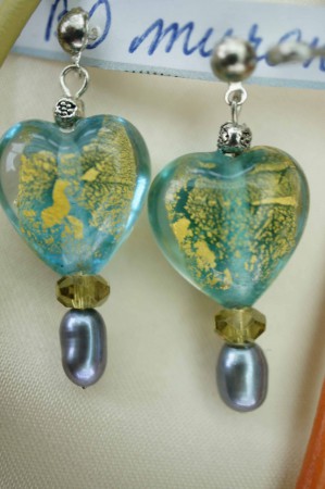 BO perle de culture noire et "murano 